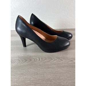 Naturalizer Michelle Women’s Black Leather 3 Inch Heels Size 8 Wide EU 38.5 NWOB